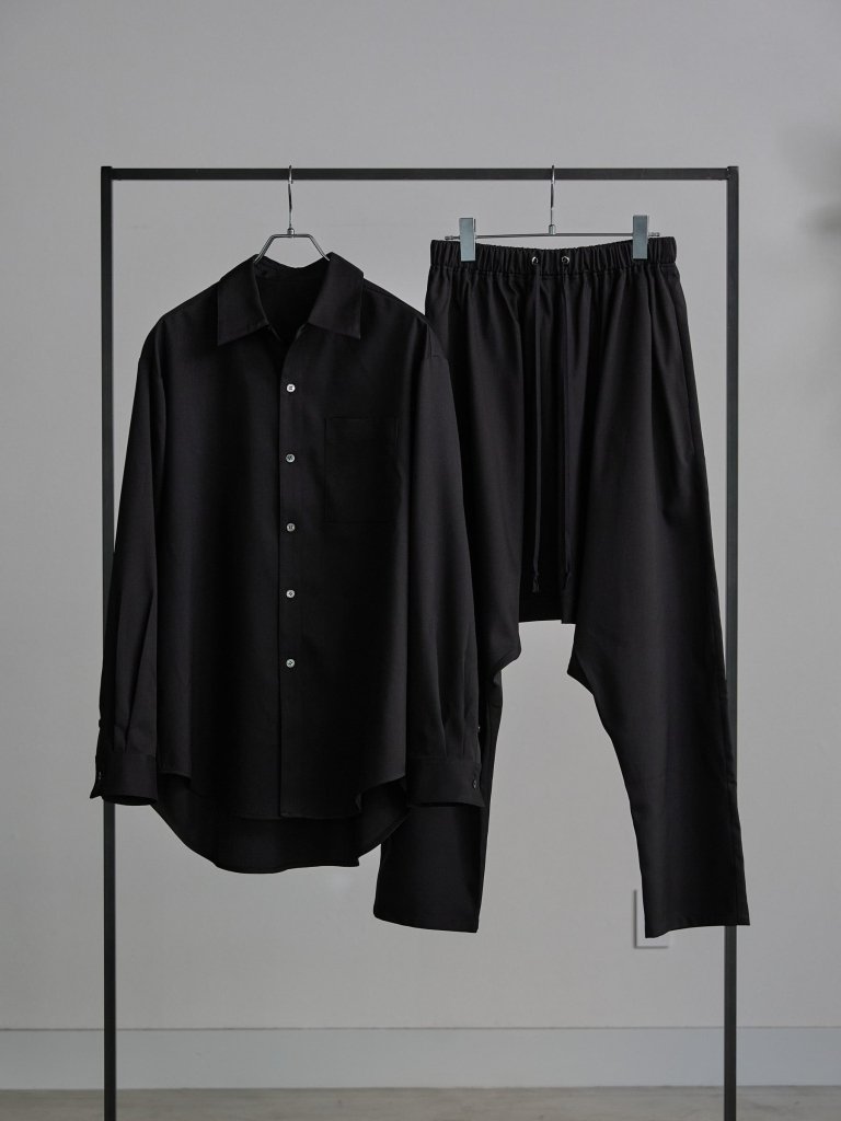CLASSIC BUTTON-FRONT SHIRT [BLACK] – PGND.