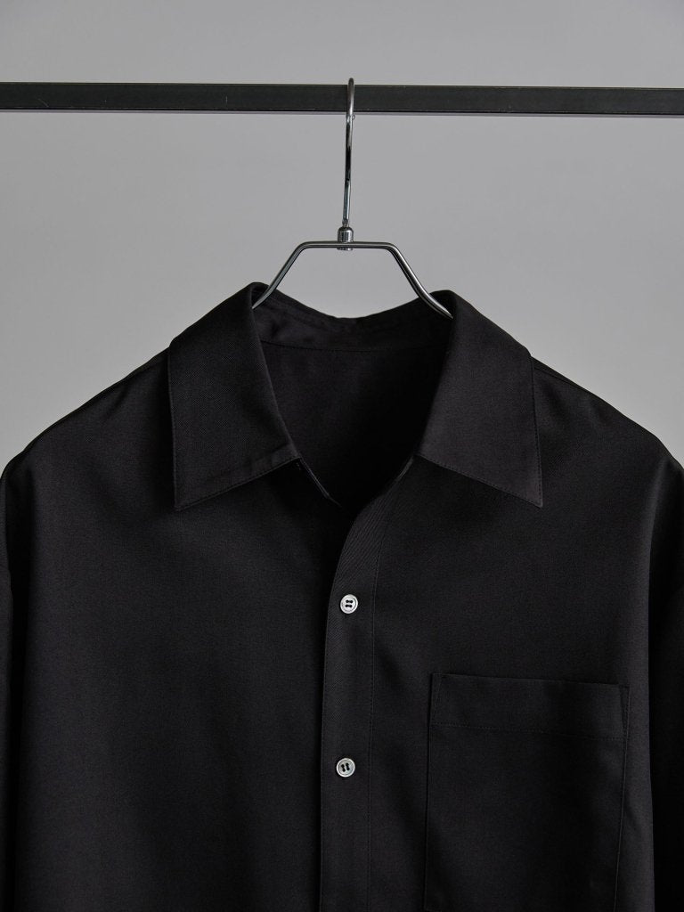 CLASSIC BUTTON-FRONT SHIRT [BLACK] – PGND.