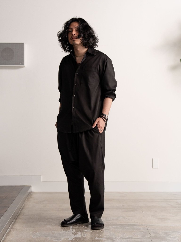 た*ん様 PGND. PRY シュウト pryground 003-PLATE- CLASSIC BUTTON-FRONT SHIRT [BLACK] – PGND.
