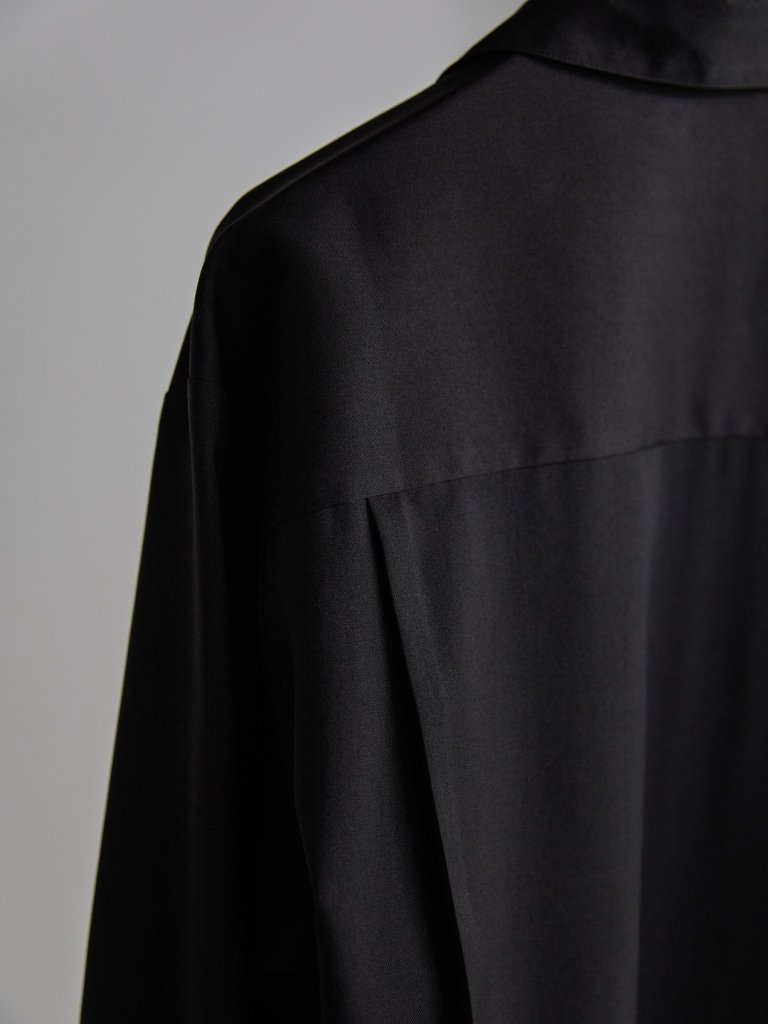 CLASSIC BUTTON-FRONT SHIRT [BLACK] – PGND.