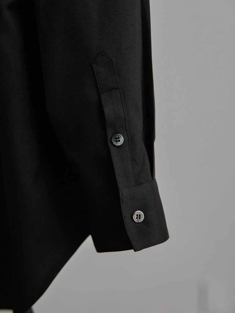 CLASSIC BUTTON-FRONT SHIRT [BLACK] – PGND.