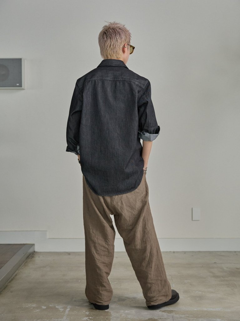 【新品】DENIM DRESS SHIRT 001 size2 pry シュウト DENIM DRESS SHIRT 001 – PGND.