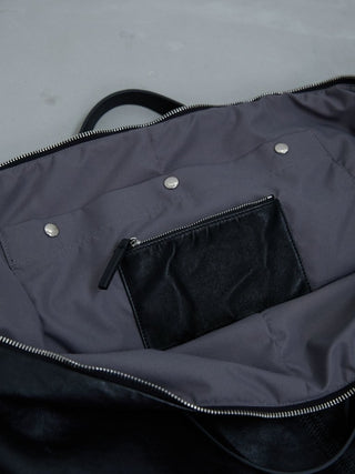FRONT ZIP LEATHER TRAVEL BAG [LĀVE LEATHER]