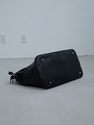 FRONT ZIP LEATHER TRAVEL BAG [LĀVE LEATHER]