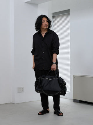FRONT ZIP LEATHER TRAVEL BAG [LĀVE LEATHER]