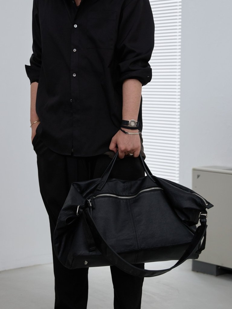 FRONT ZIP LEATHER TRAVEL BAG [LĀVE LEATHER] – PGND.