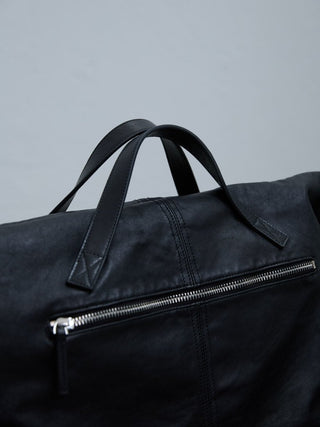 FRONT ZIP LEATHER TRAVEL BAG [LĀVE LEATHER]