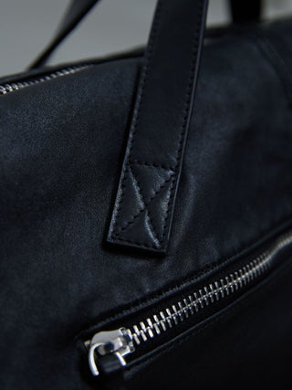 FRONT ZIP LEATHER TRAVEL BAG [LĀVE LEATHER]
