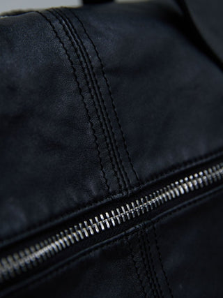 FRONT ZIP LEATHER TRAVEL BAG [LĀVE LEATHER]
