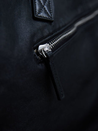 FRONT ZIP LEATHER TRAVEL BAG [LĀVE LEATHER]