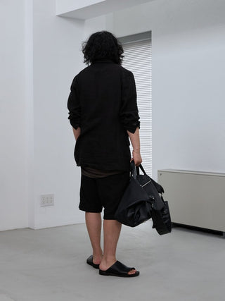 FRONT ZIP LEATHER TRAVEL BAG [LĀVE LEATHER]