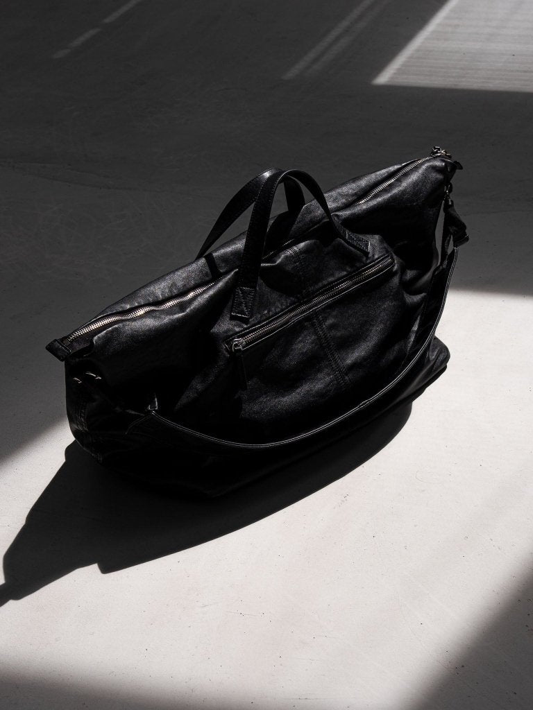 FRONT ZIP LEATHER TRAVEL BAG [LĀVE LEATHER] – PGND.