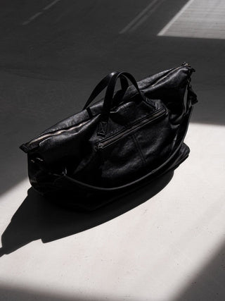 FRONT ZIP LEATHER TRAVEL BAG [LĀVE LEATHER]