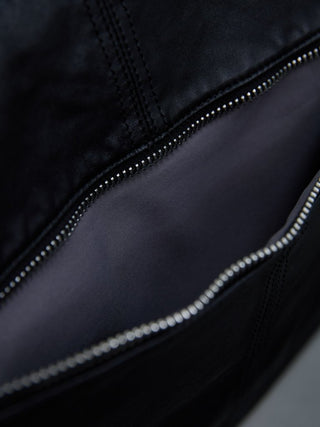 FRONT ZIP LEATHER TRAVEL BAG [LĀVE LEATHER]