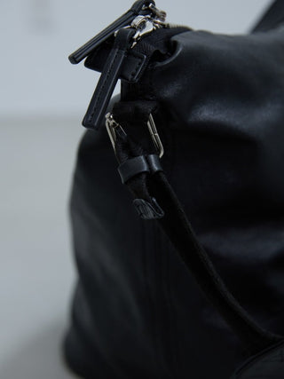 FRONT ZIP LEATHER TRAVEL BAG [LĀVE LEATHER]