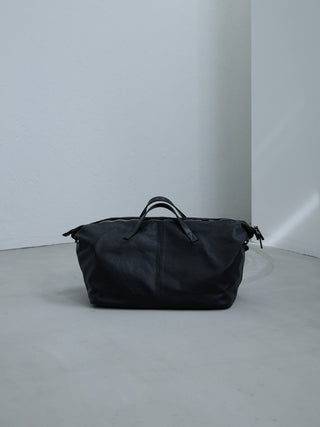 FRONT ZIP LEATHER TRAVEL BAG [LĀVE LEATHER]