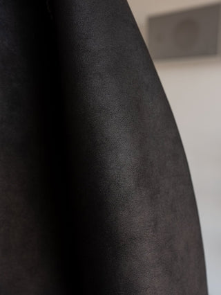 HIGH-END FAUX MOUTON COAT [BLACK/GRAY]