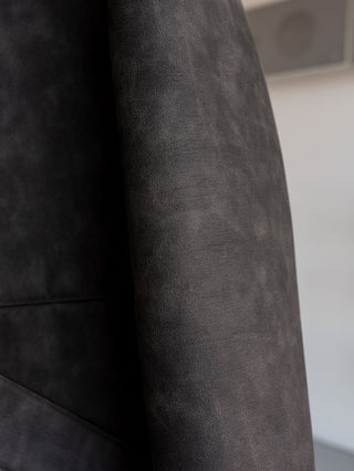HIGH-END FAUX MOUTON COAT [GRAY/BROWN]