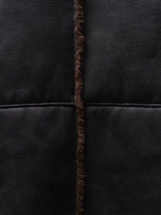 HIGH-END FAUX MOUTON COAT [GRAY/BROWN]