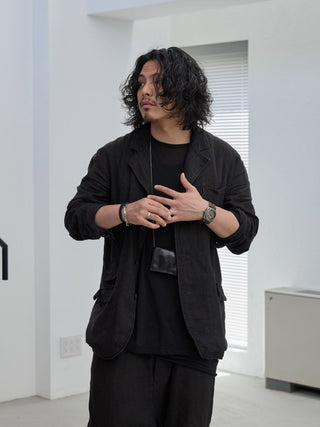 LAYERED SHEER T - SHIRT [BLACK]