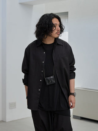 LAYERED SHEER T - SHIRT [BLACK]
