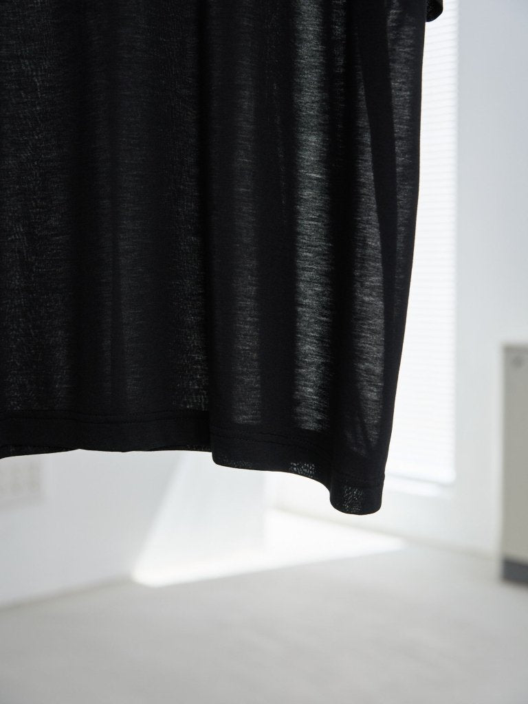 PRY シュウト LAYERED SHEER T-SHIRT ブラック 1 LAYERED SHEER T-SHIRT [BLACK] – PGND.