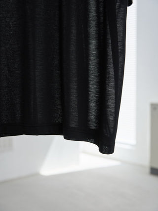 LAYERED SHEER T - SHIRT [BLACK]