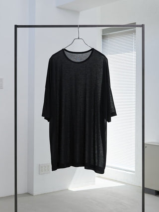LAYERED SHEER T - SHIRT [BLACK]