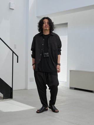 LAYERED SHEER T - SHIRT [BLACK]
