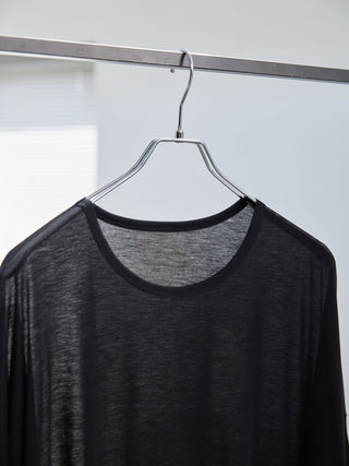 LAYERED SHEER T - SHIRT [BLACK]