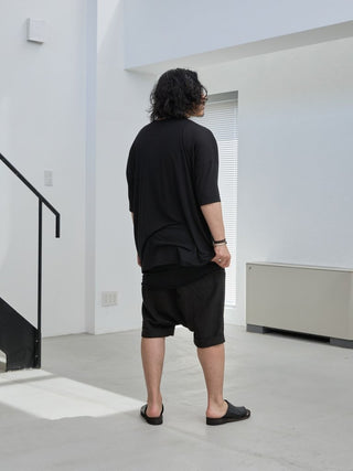 LAYERED SHEER T - SHIRT [BLACK]