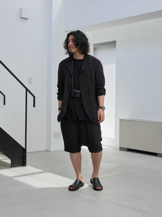 LAYERED SHEER T - SHIRT [BLACK]