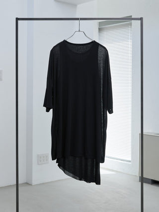 LAYERED SHEER T - SHIRT [BLACK]