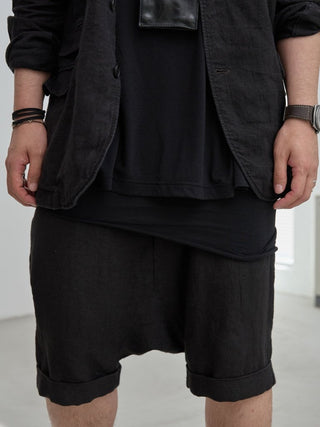 LAYERED SHEER T - SHIRT [BLACK]