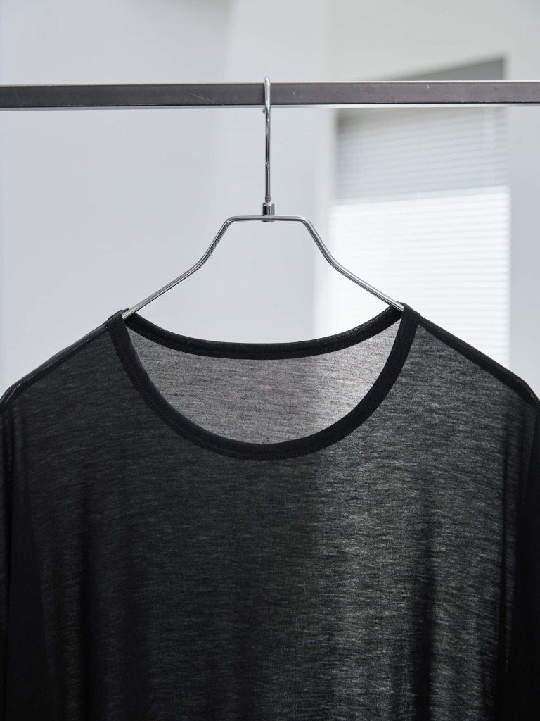 LAYERED SHEER T-SHIRT [BLACK] – PGND.