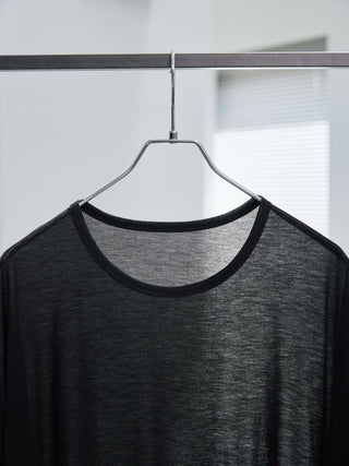 LAYERED SHEER T - SHIRT [BLACK]