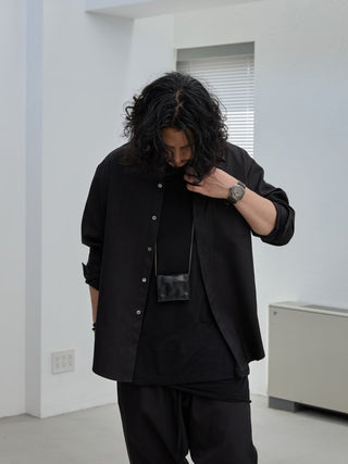 LAYERED SHEER T - SHIRT [BLACK]