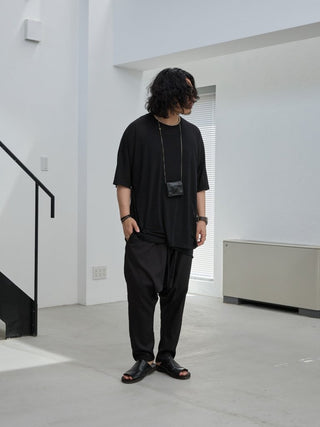 LAYERED SHEER T - SHIRT [BLACK]
