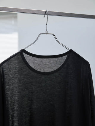 LAYERED SHEER T - SHIRT [BLACK]