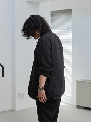 LAYERED SHEER T - SHIRT [BLACK]