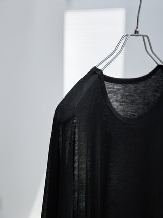 LAYERED SHEER T - SHIRT [BLACK]