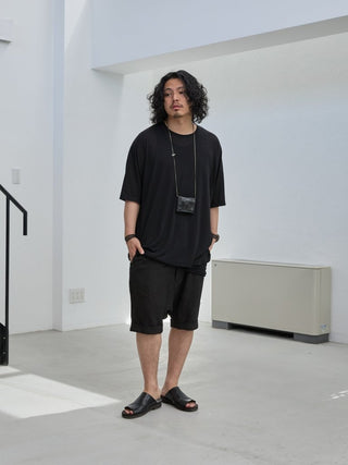 LAYERED SHEER T - SHIRT [BLACK]