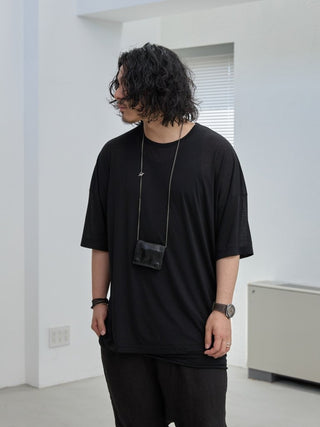 LAYERED SHEER T - SHIRT [BLACK]
