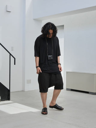 LAYERED SHEER T - SHIRT [BLACK]