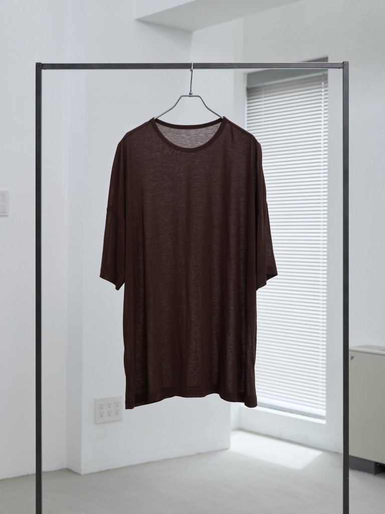 LAYERED SHEER T-SHIRT [BROWN] – PGND.