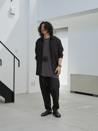 LAYERED SHEER T - SHIRT [GRAY]