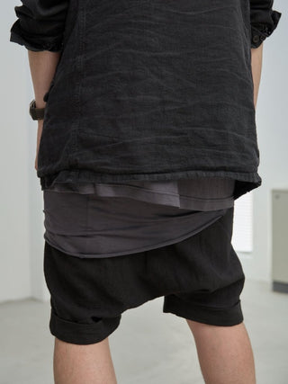 LAYERED SHEER T - SHIRT [GRAY]