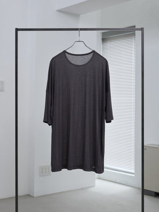LAYERED SHEER T - SHIRT [GRAY]