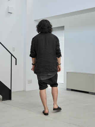 LAYERED SHEER T - SHIRT [GRAY]
