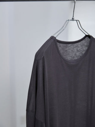LAYERED SHEER T - SHIRT [GRAY]